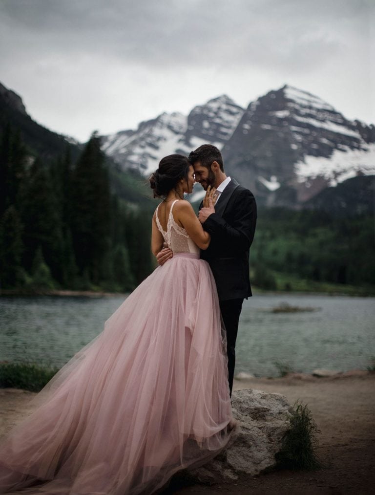Maroon Bells is one of the best places to get elopement photos by a California elopement photographer.