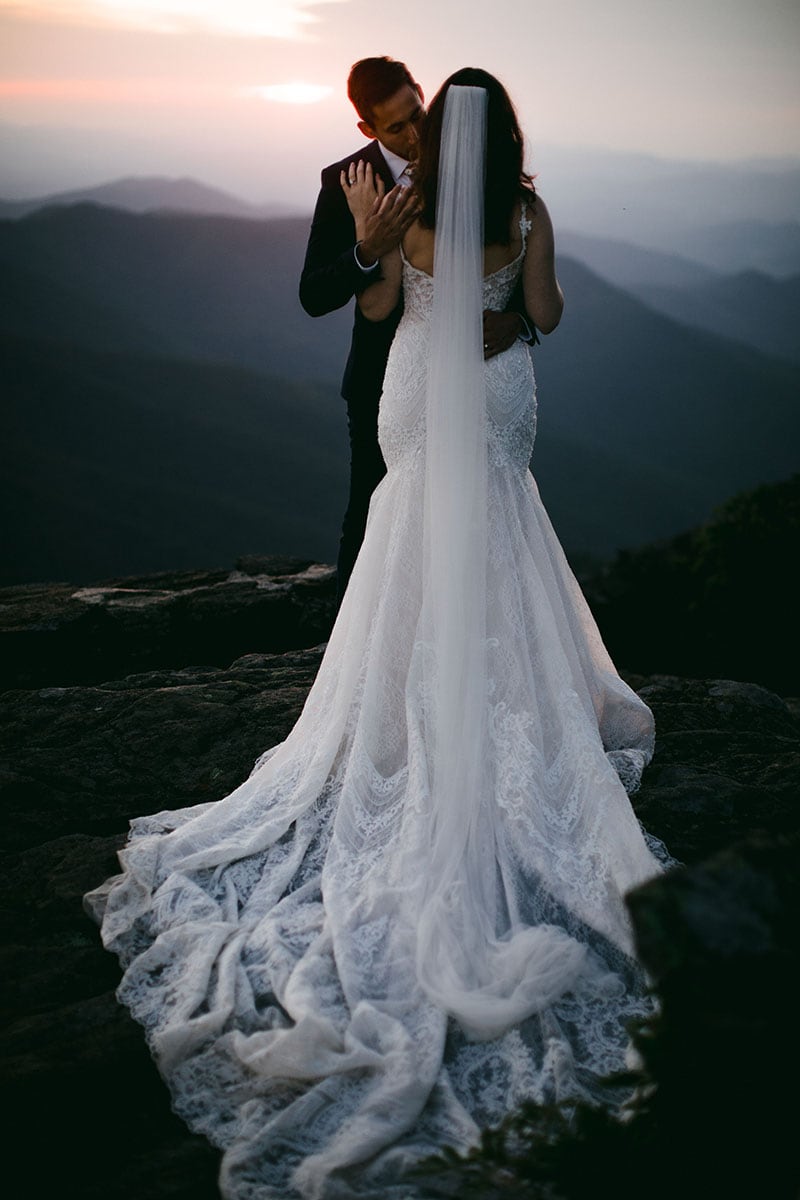 A wedding vow renewal in the blue ridge mountains of North Carolina.