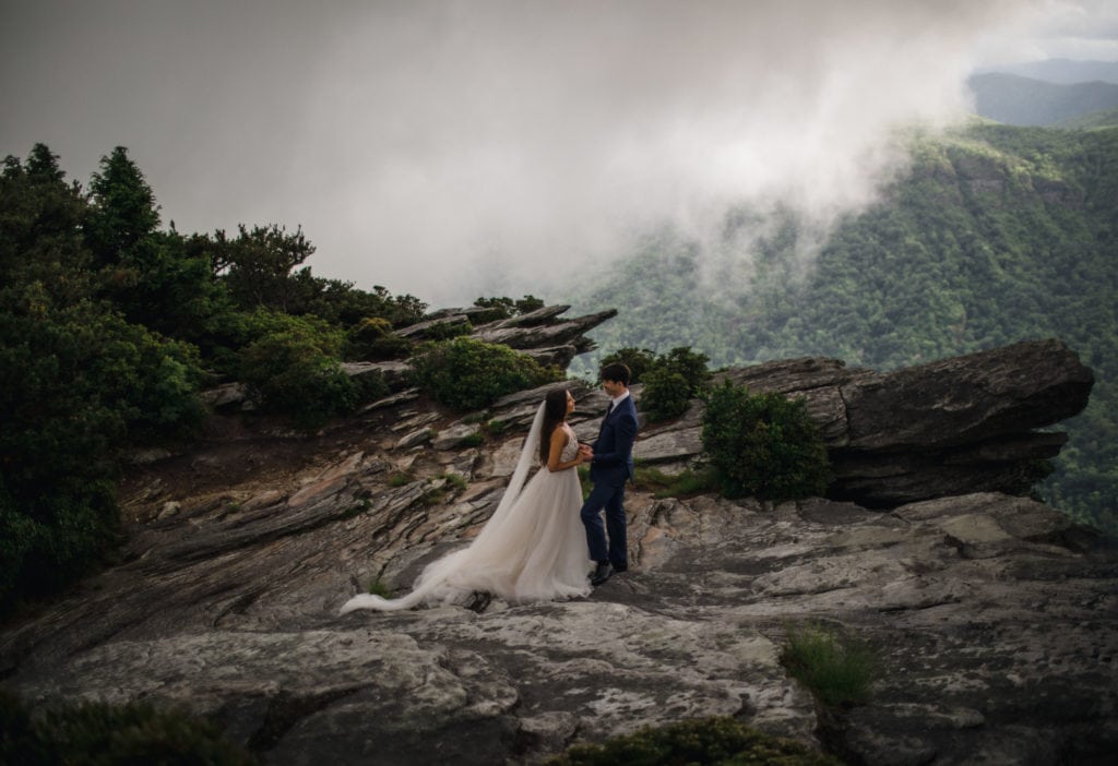 A bride and groom searching their destination wedding locations.