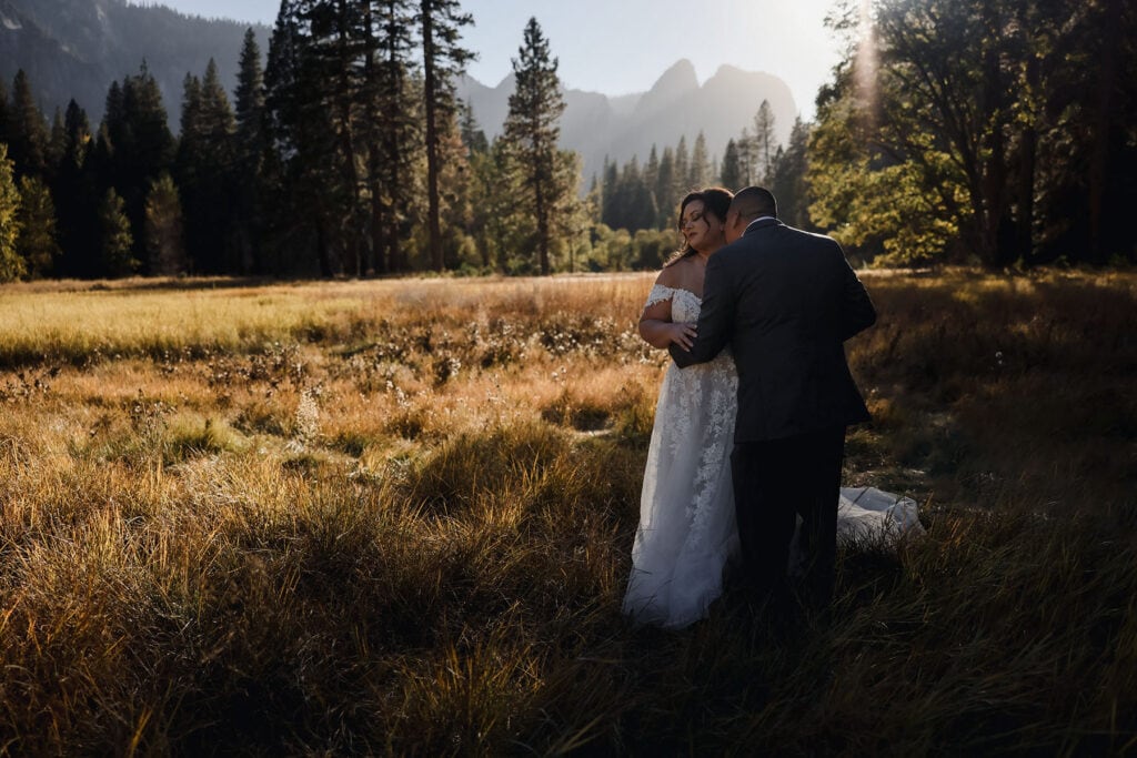 One of the best times to elope in Yosemite is the early summer morning.