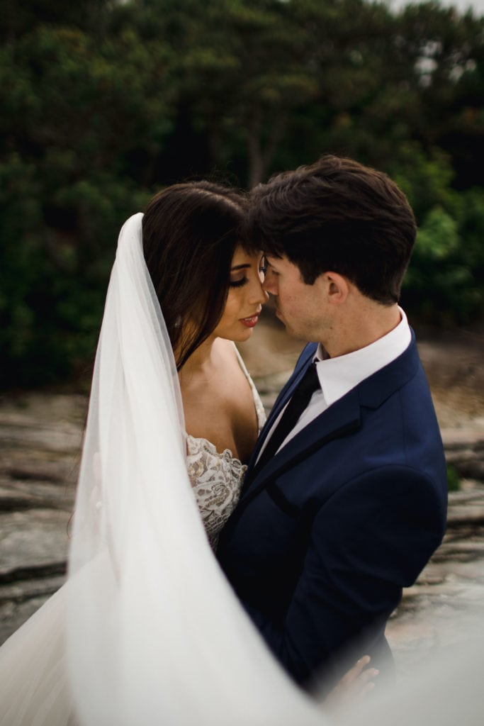 A couple that decided the Blue Ridge Mountains was a better place for an elopement vs small wedding.