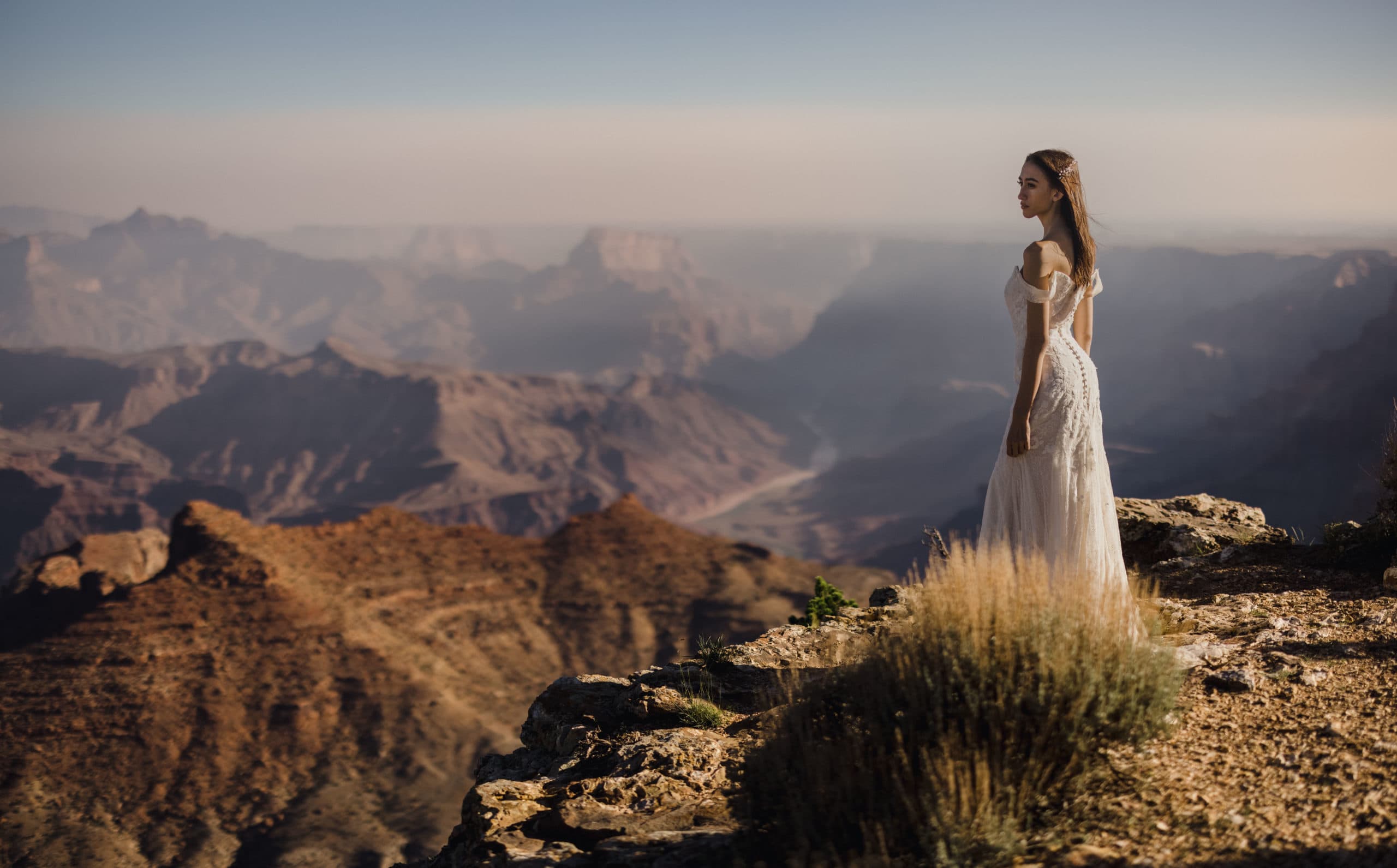 A bride that had a Grand Canyon Elopement
