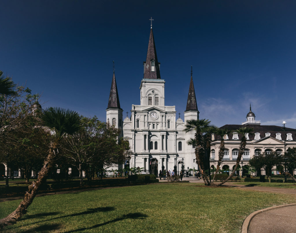 A St Louis cathedral wedding in New Orleans.