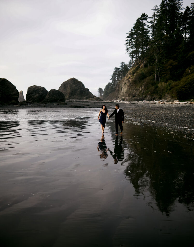 Ruby beach is a beautiful place to take elopement photos.